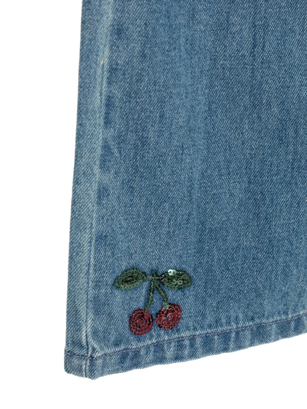 Konges Sløjd Jeans verfraaid met pailletten en kersen Blauw