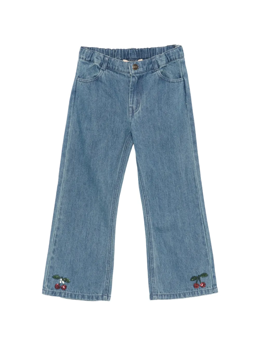 Konges Sløjd sequin-embellished cherry jeans - Blu