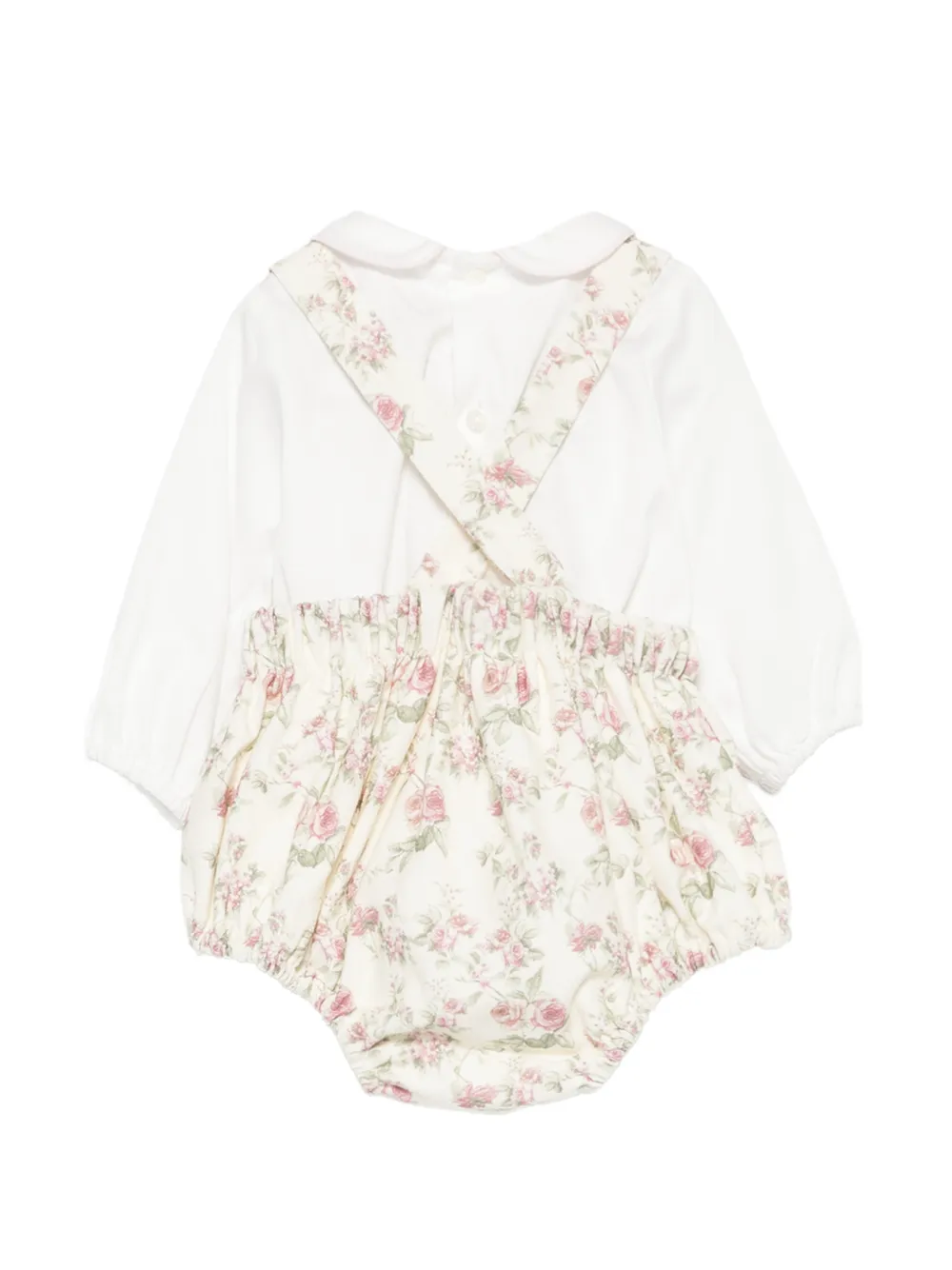 La Stupenderia floral-print ruffled bodysuit Wit