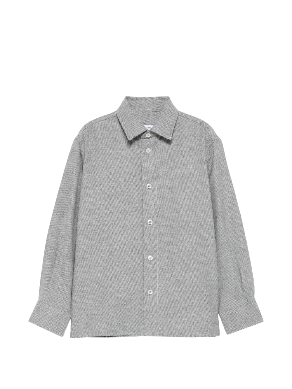 Paolo Pecora Kids chemise en serge à manches longues - Gris Paolo Pecora Kids chemise en serge à manches longues - Gris