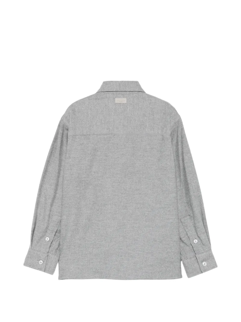 Paolo Pecora Kids twill long-sleeve shirt Grijs