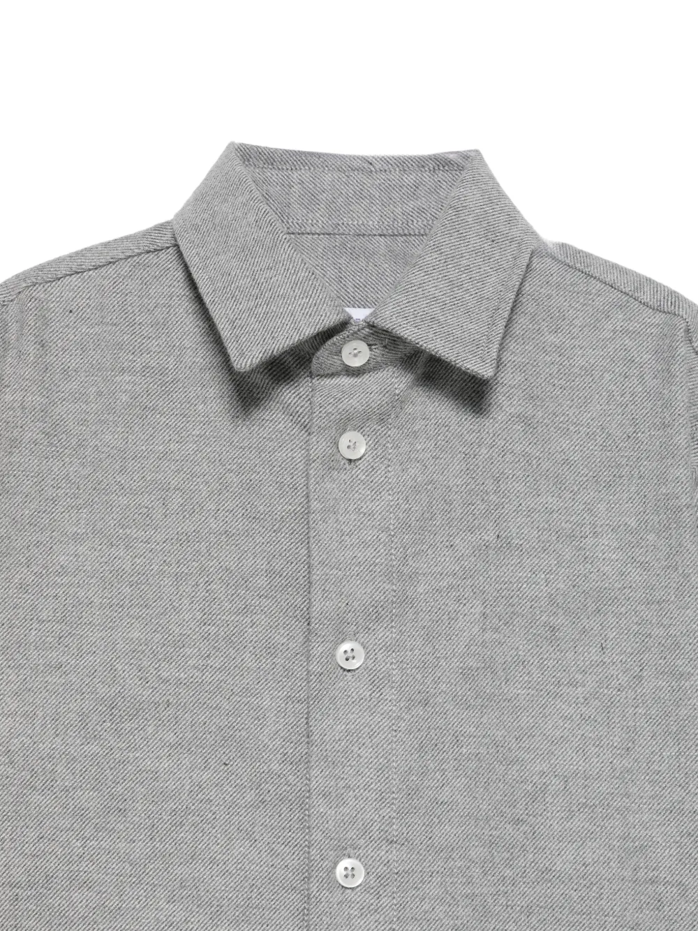 Paolo Pecora Kids twill long-sleeve shirt Grijs
