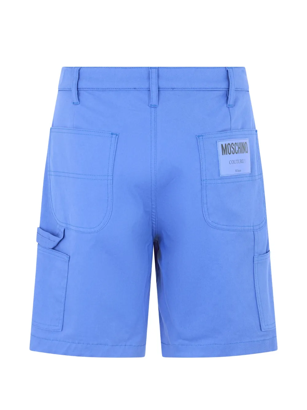 Moschino Cargo shorts met logopatch Blauw