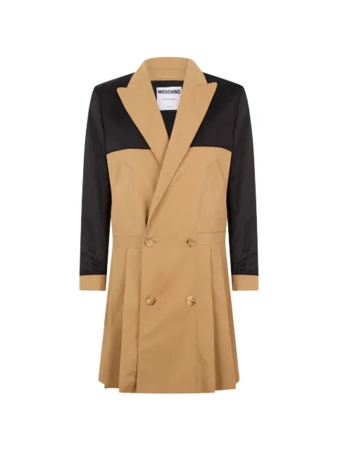 Moschino double-breasted pleated-design coat