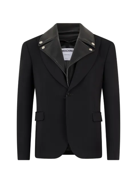 Moschino double-collar single-breasted blazer