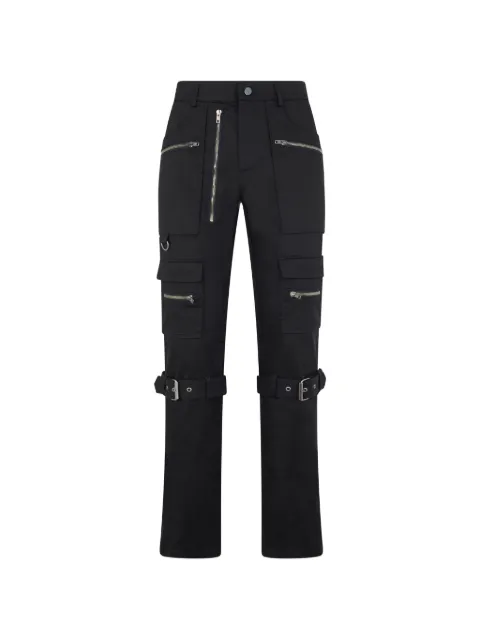 Moschino buckle-detail zip-embellished trousers