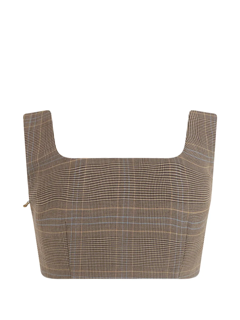 Moschino houndstooth-pattern crop top Bruin