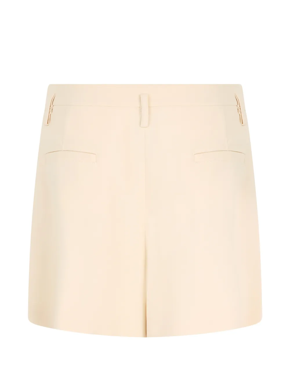 Moschino heart-button pleated-design shorts Beige