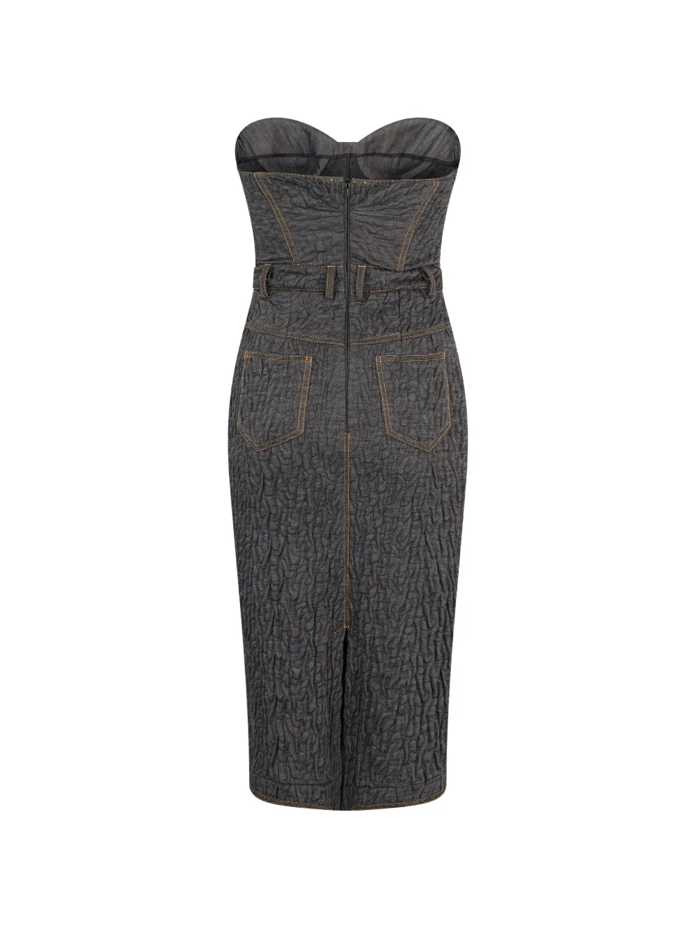 Moschino Verfraaide strapless mini-jurk Grijs