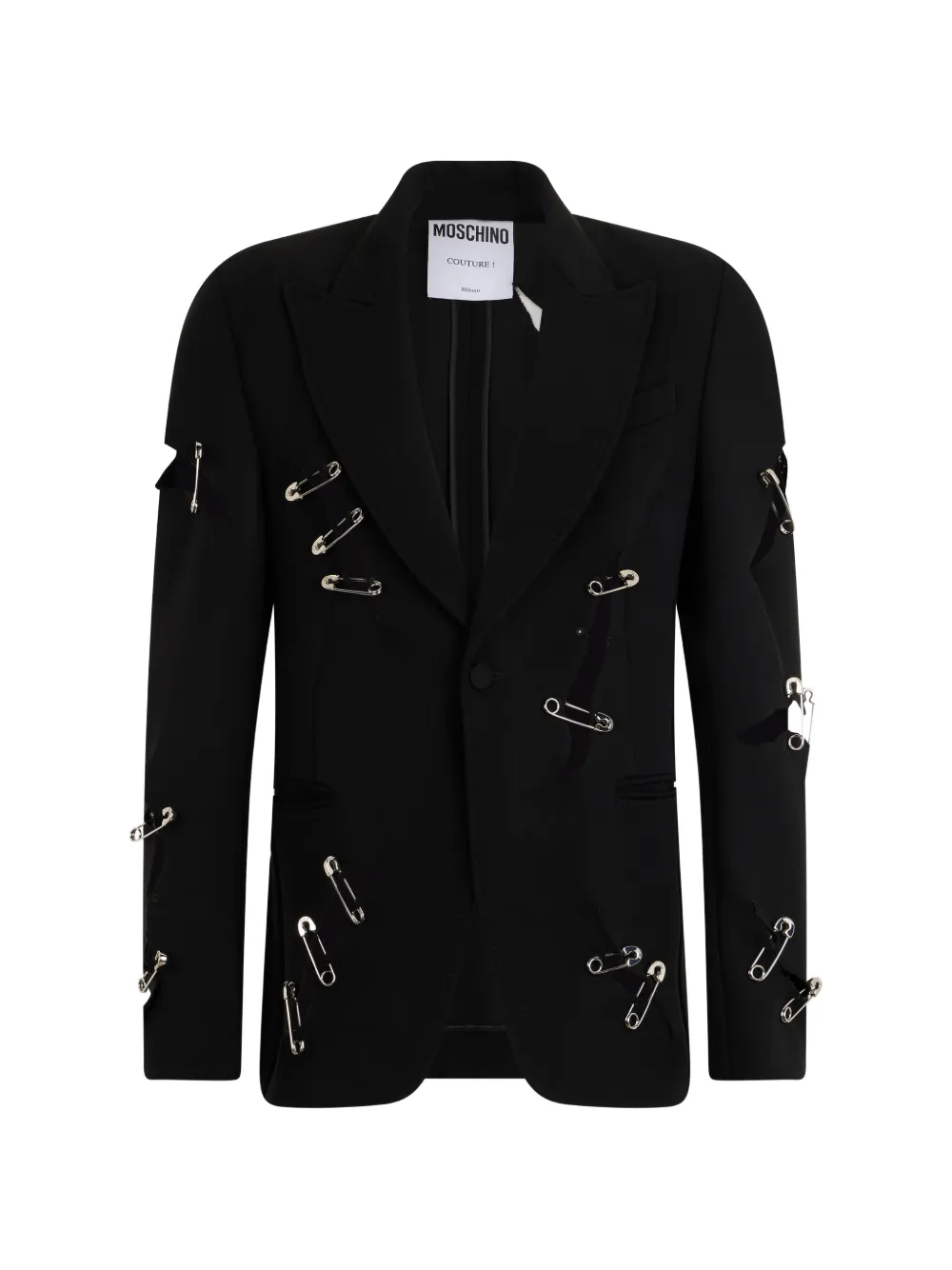 Moschino safety-pin blazer Zwart