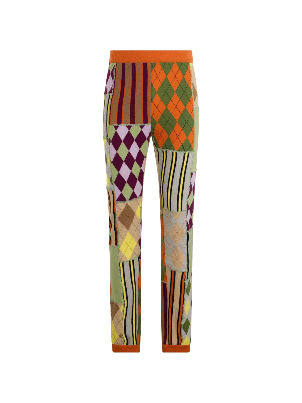Moschino patchwork intarsia-knit trousers · 48