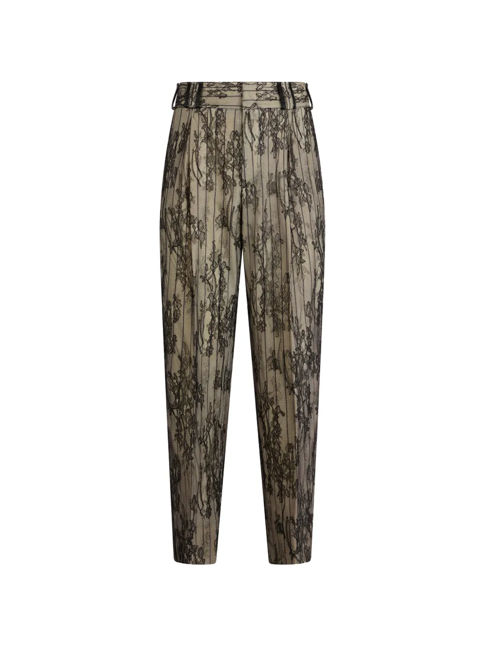 Moschino floral-lace trousers