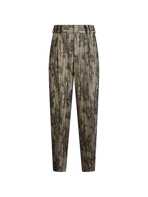 Moschino floral-lace trousers