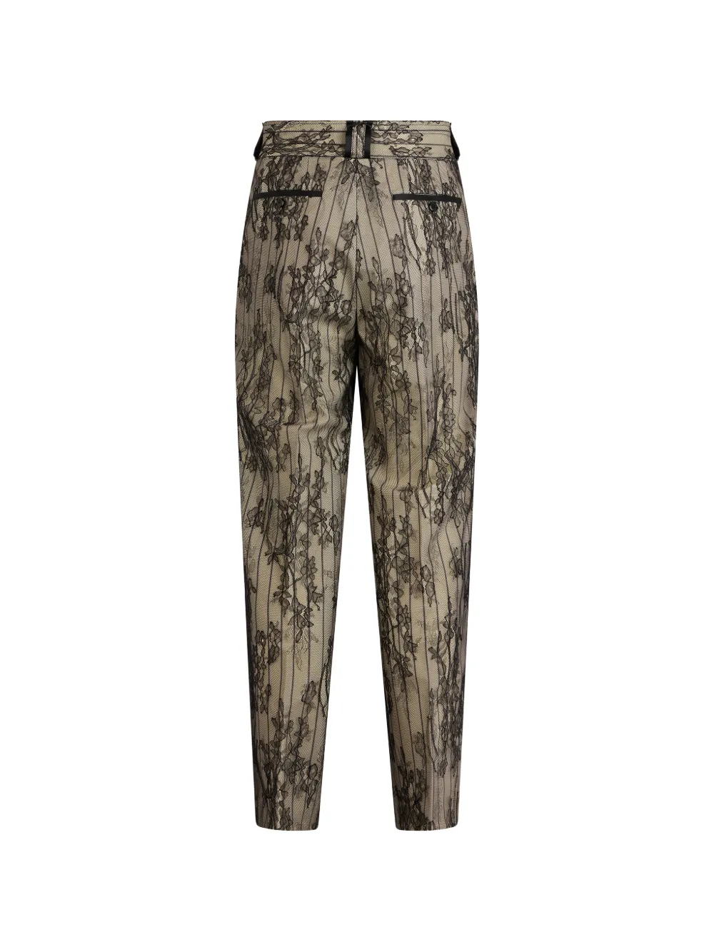 Moschino Broek met bloemenkant Beige