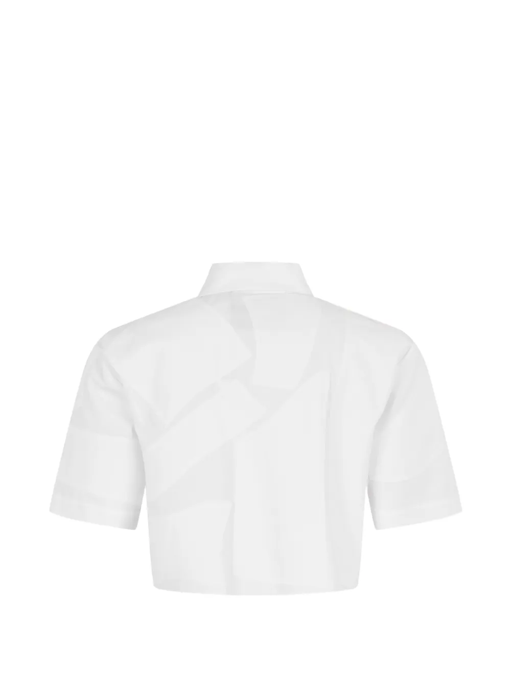 Moschino Cropped blouse met patchwork Wit