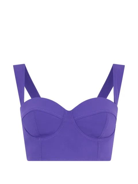 Moschino sweetheart-neck corset crop top