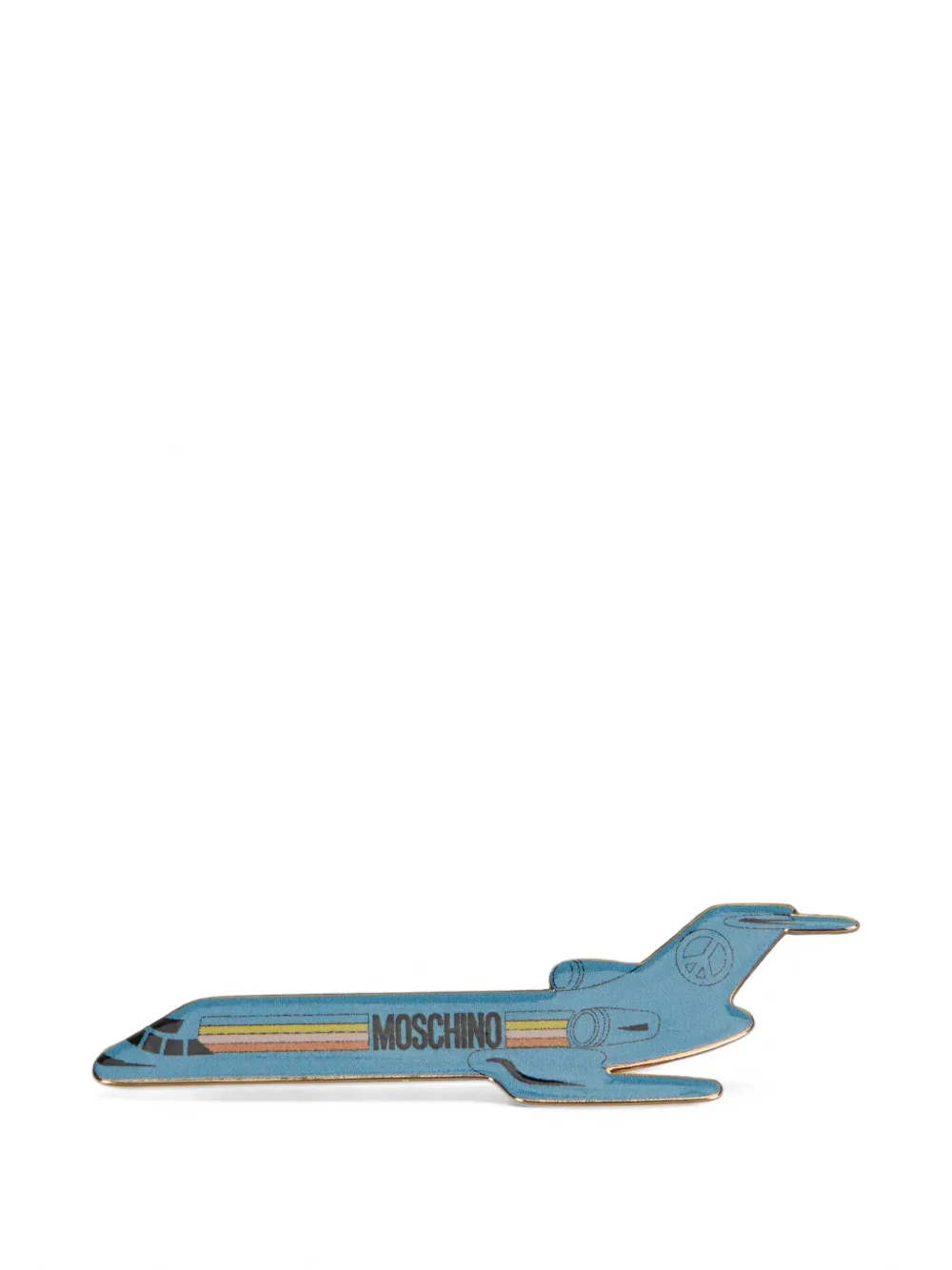 Moschino airplane-shaped brooch · OS