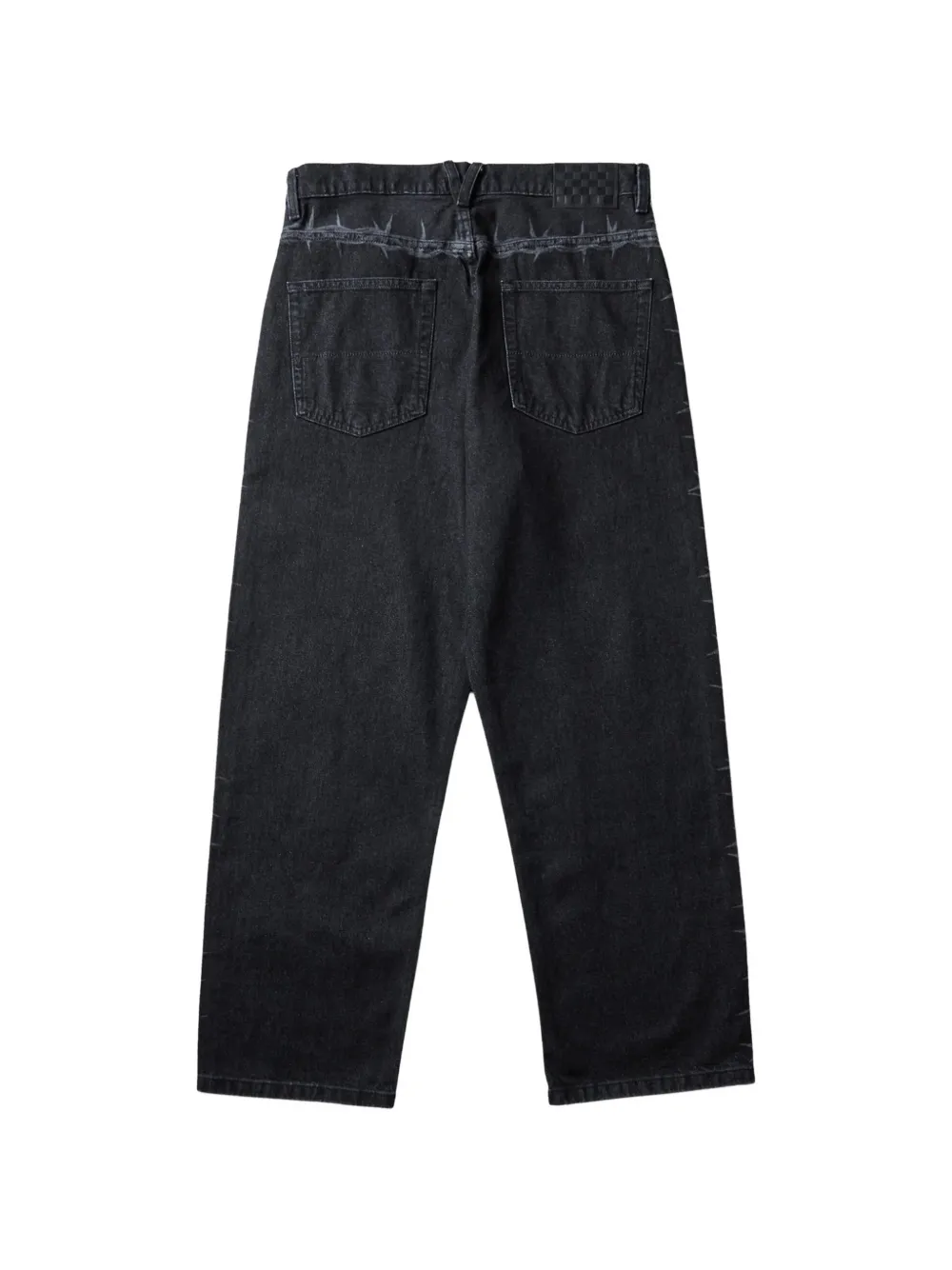 Vans x Slam Jam A.O.D. jeans met prikkeldraad-print Zwart