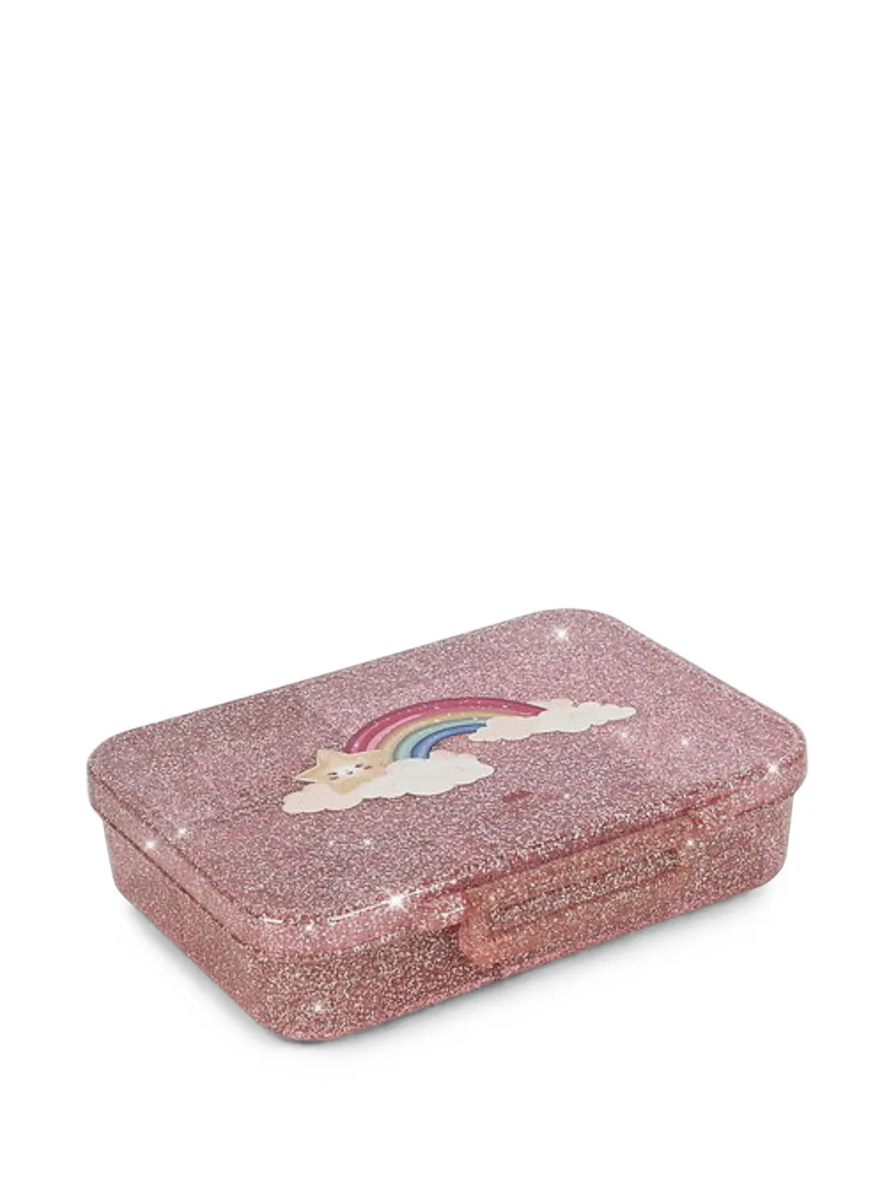 Konges Sløjd Glitter-effect Rainbow-print Lunchbox In Pink