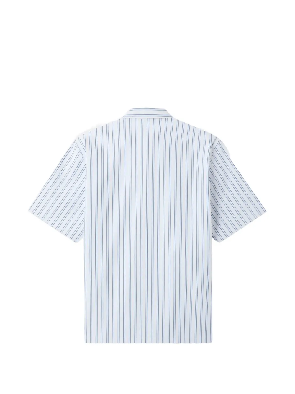 Casablanca white & blue striped nylon short-sleeve shirt Blauw