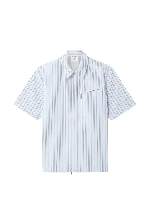 Casablanca Camisa mangas curtas de nylon com listras brancas e azuis