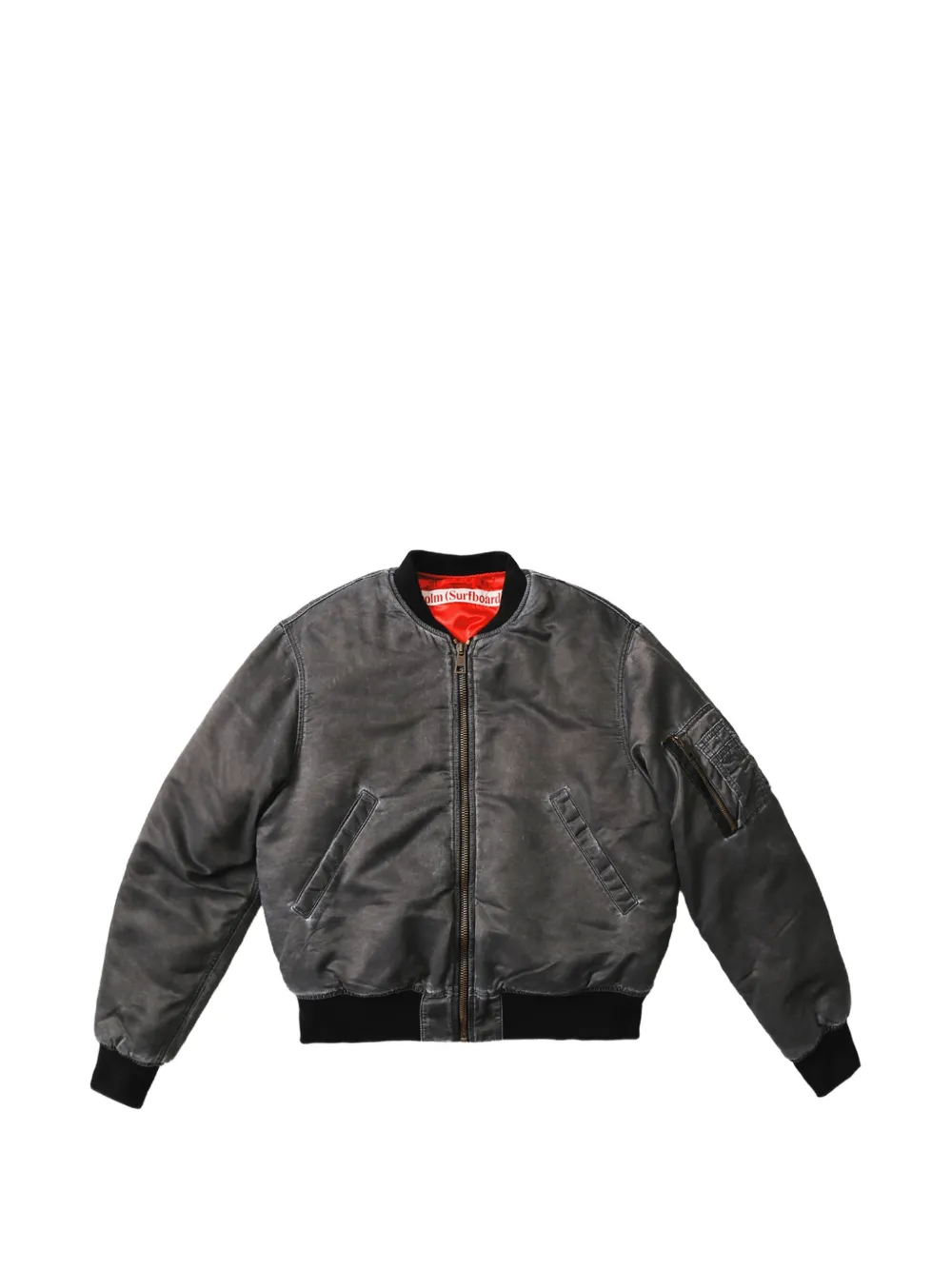 Stockholm Surfboard Club logo-patch bomber jacket - Nero