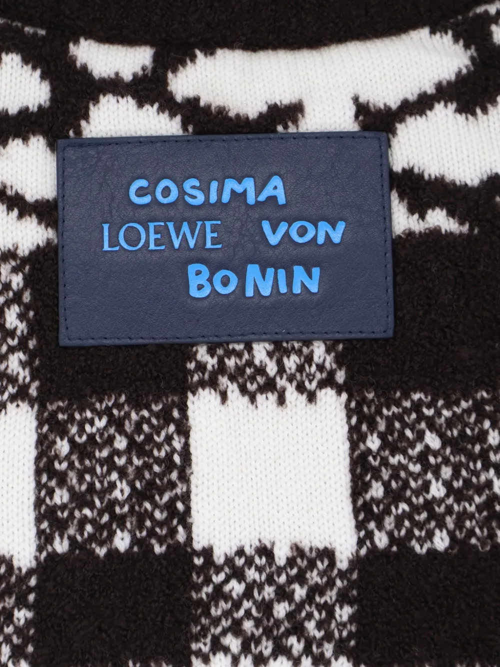 LOEWE Cosima von Bonin wollen trui met patchwork Bruin