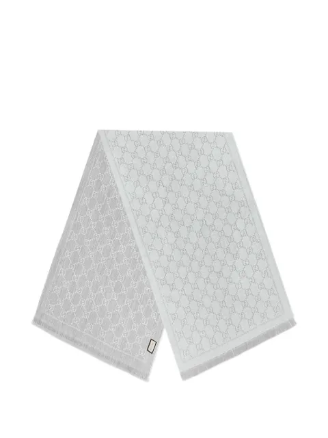 Gucci GG-motif fringed scarf