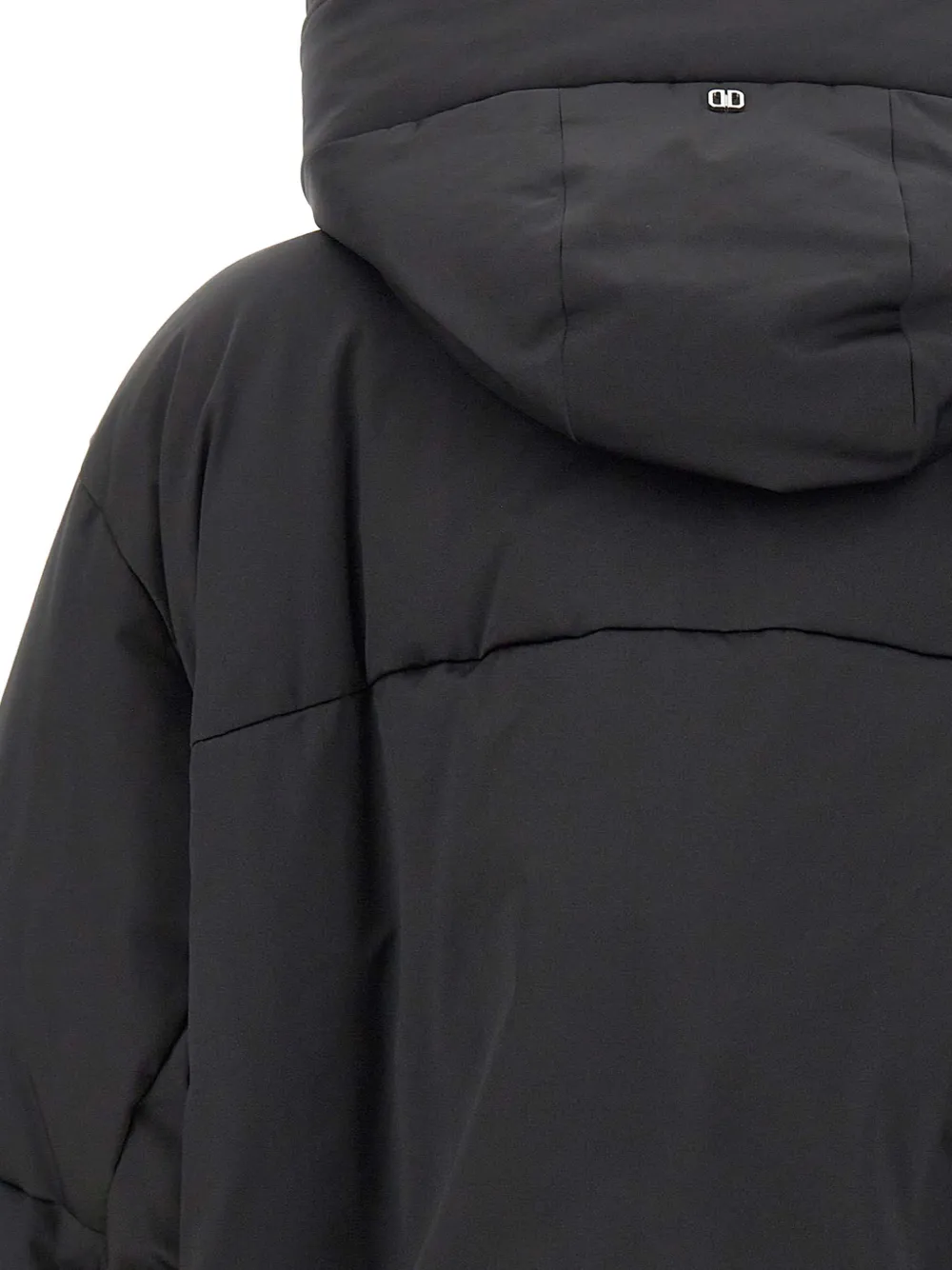 Duno Mestre oversized donsjack met capuchon en trekkoord Zwart