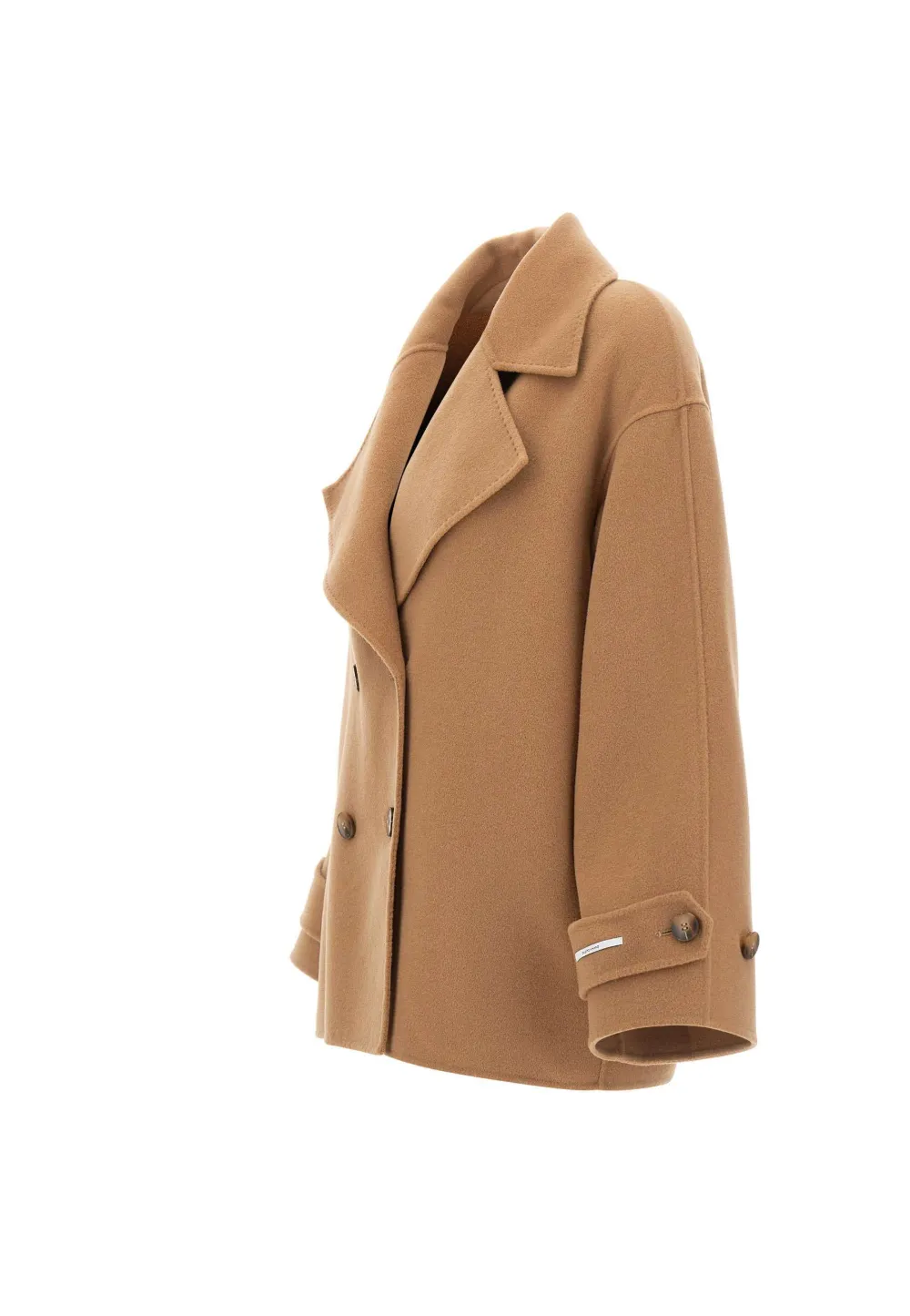 Marella Deserto vilten jas met dubbele rij knopen Beige