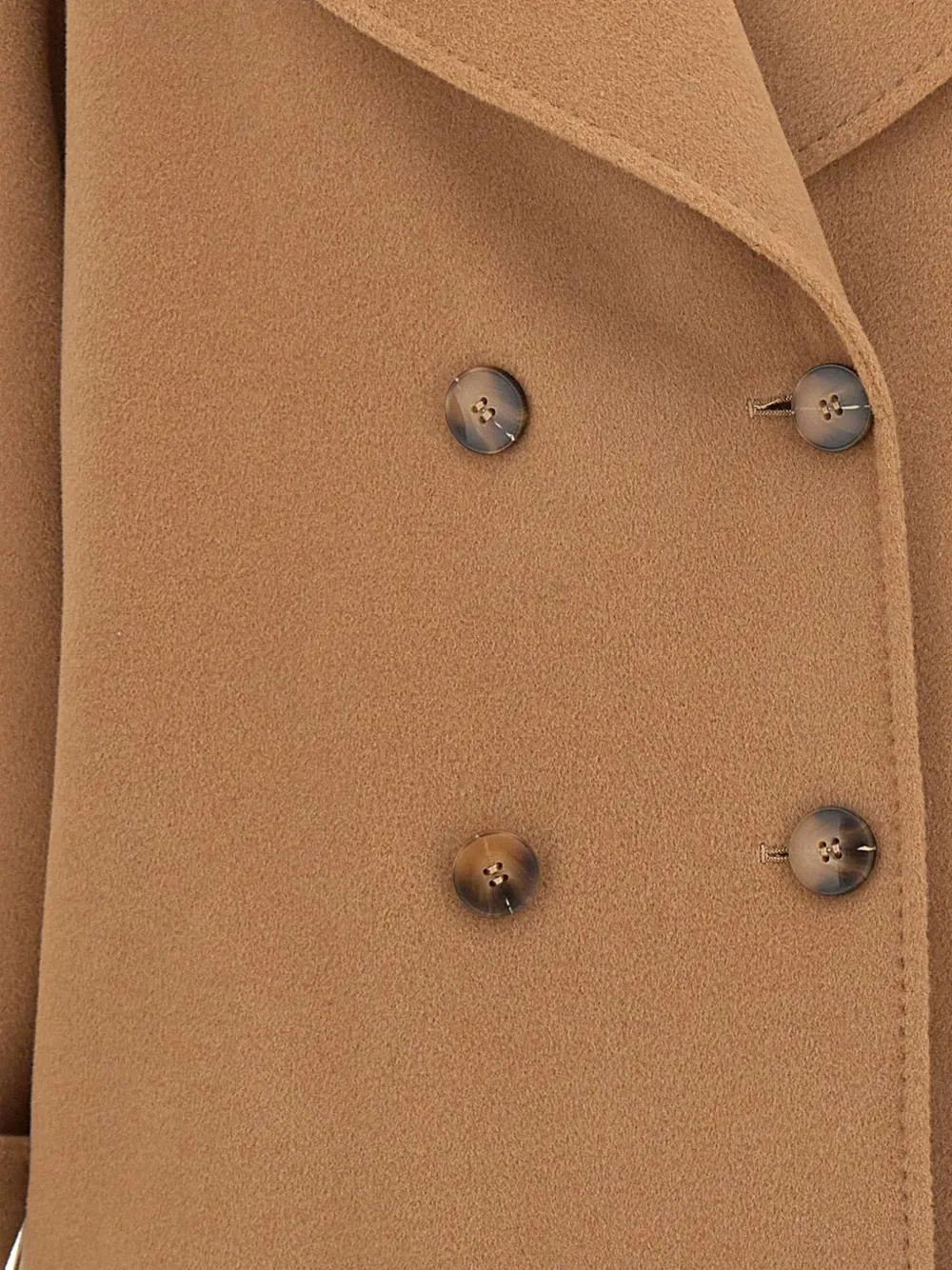 Marella Deserto vilten jas met dubbele rij knopen Beige