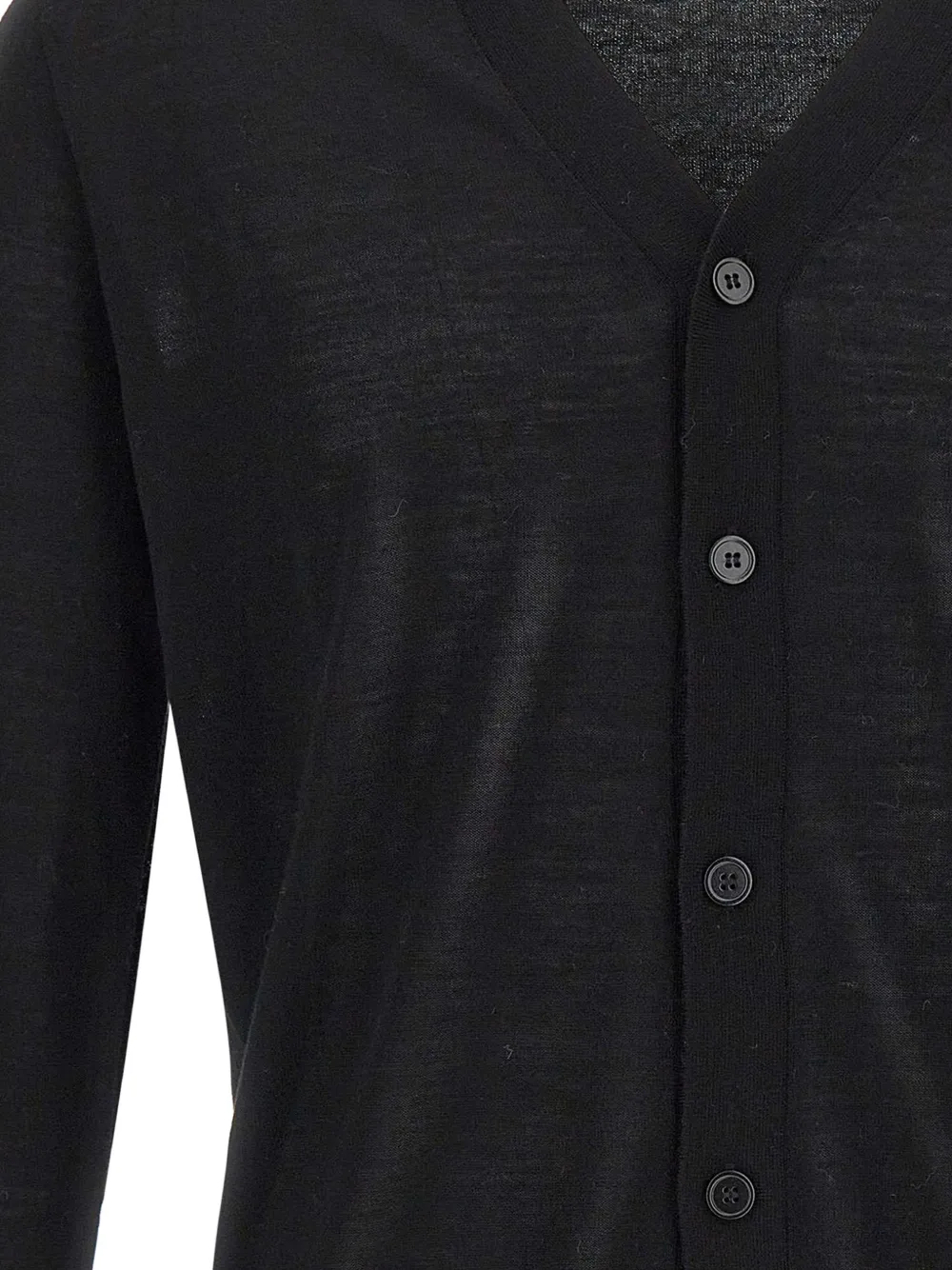 Kangra Button-up vest met V-hals Zwart