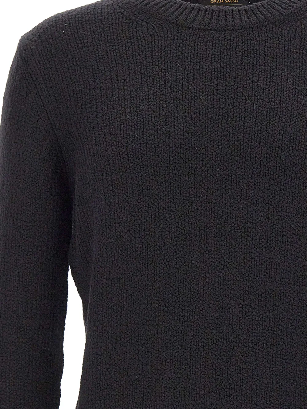 Gran Sasso textured knit sweater Zwart