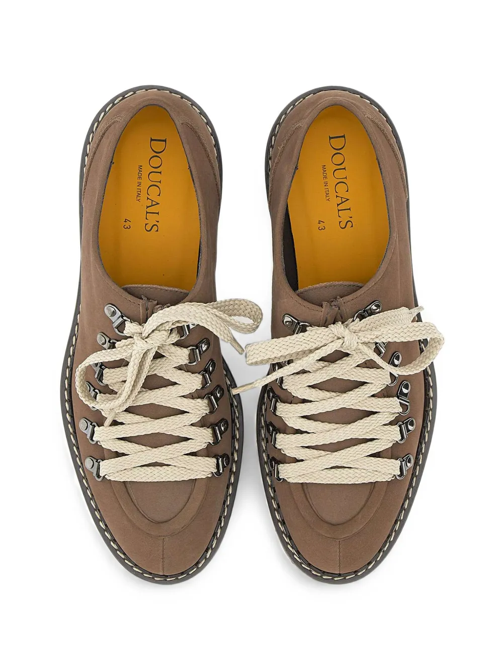 Doucal's suede lug-sole lace-up Derby shoes Bruin