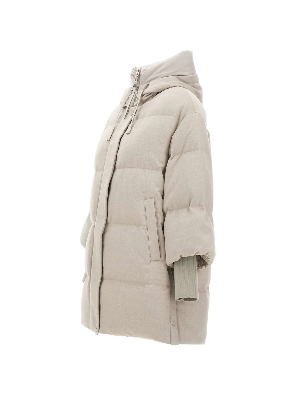 Duno Yume gewatteerde jas met dubbele mouwen Beige