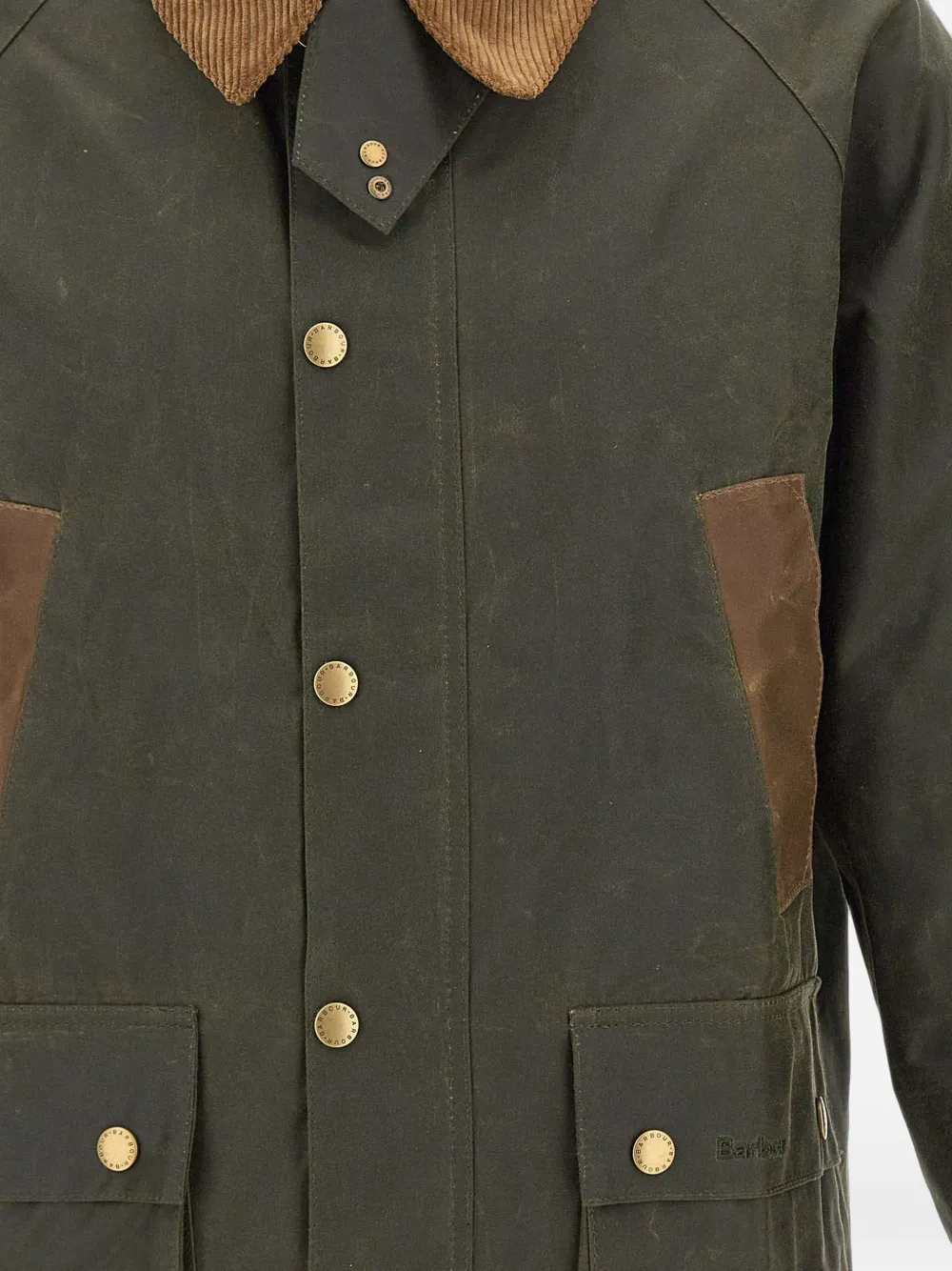 Barbour Desertdale jack met ribfluwelen kraag Groen