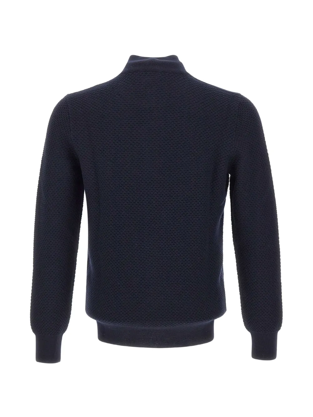 Gran Sasso Honingraatgebreid vest van scheerwol Blauw