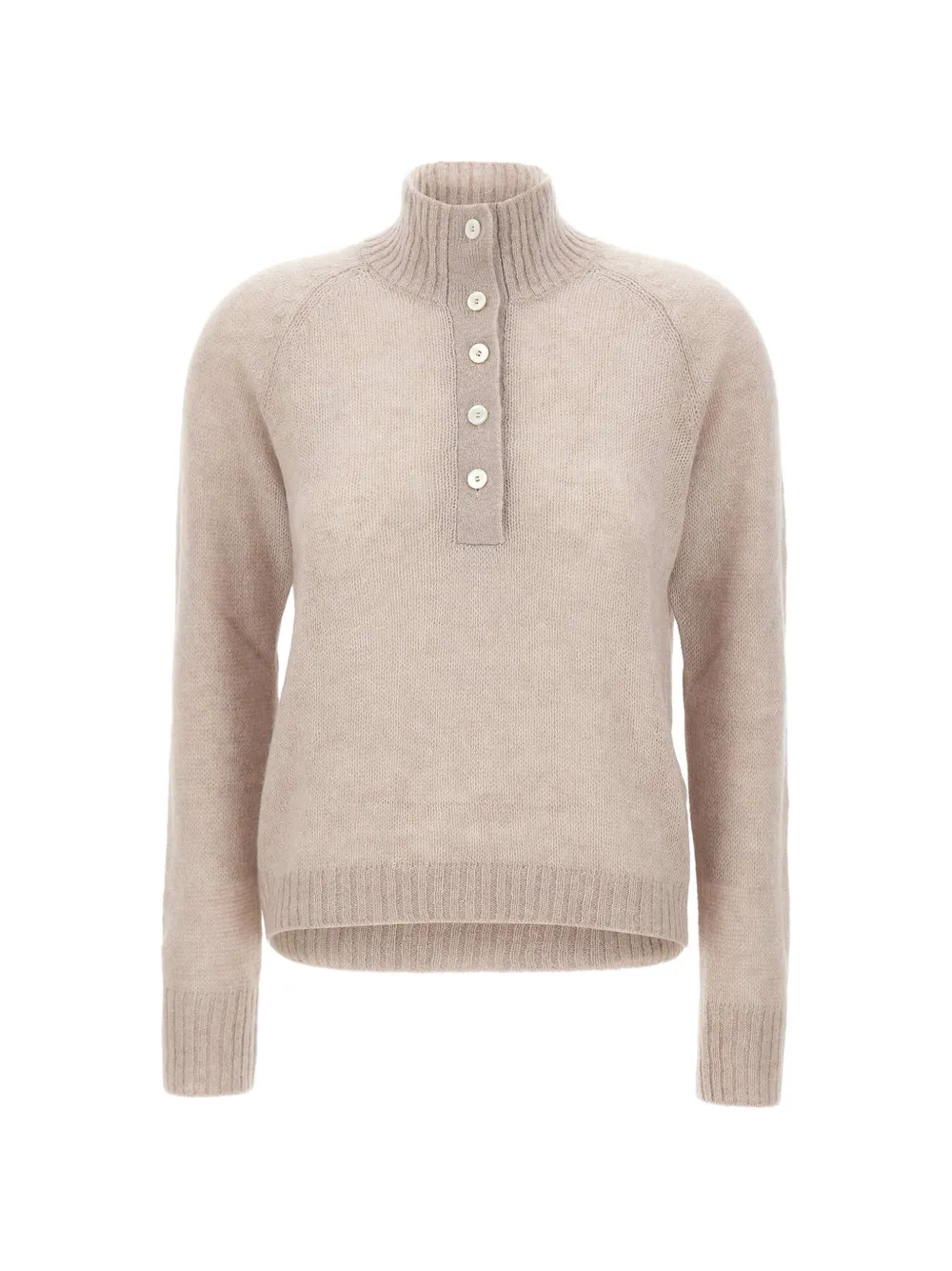 Gran Sasso half-button high-neck sweater