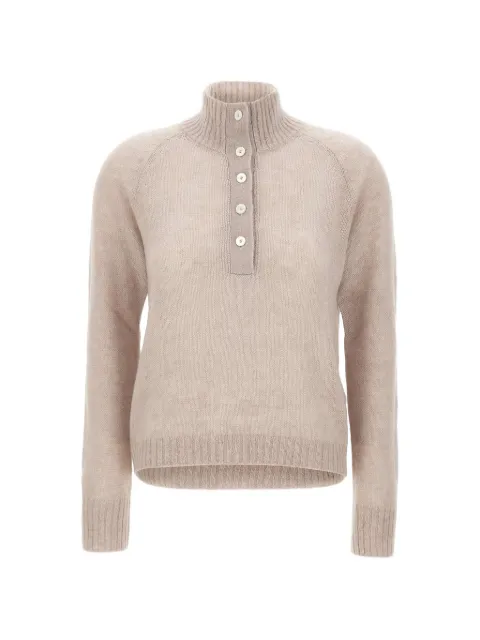 Gran Sasso half-button high-neck sweater