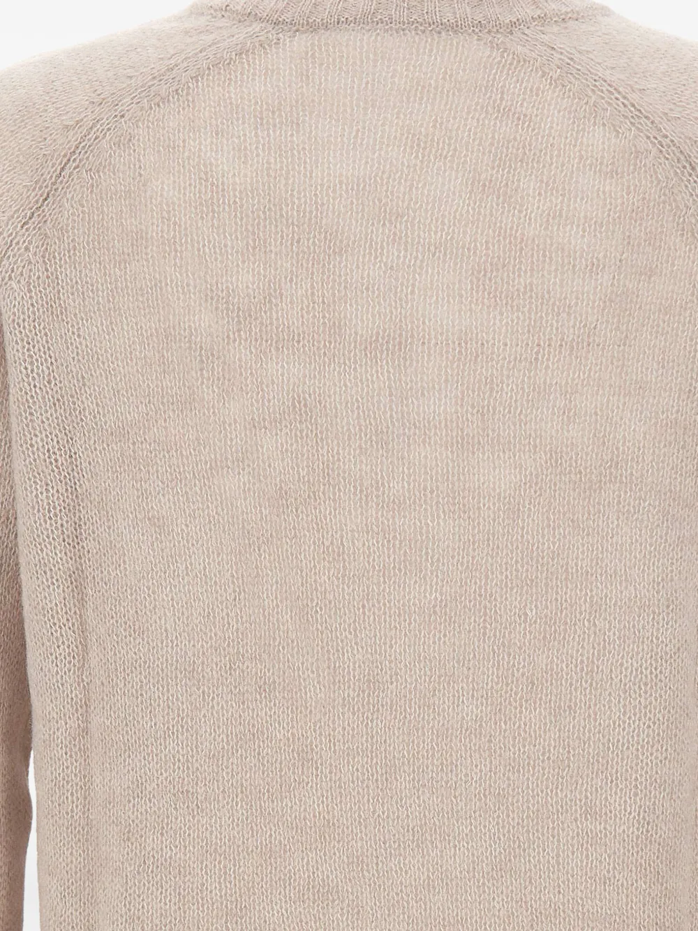 Gran Sasso Trui met hoge hals en halve knoopsluiting Beige