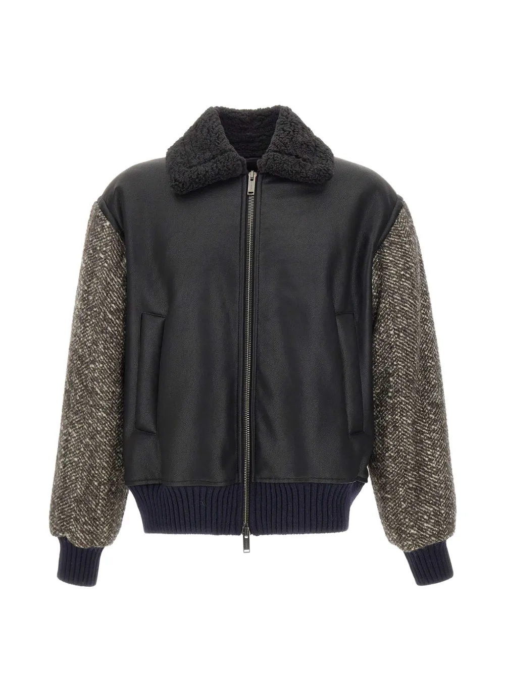 Iceberg Jack van imitatieleer Zwart