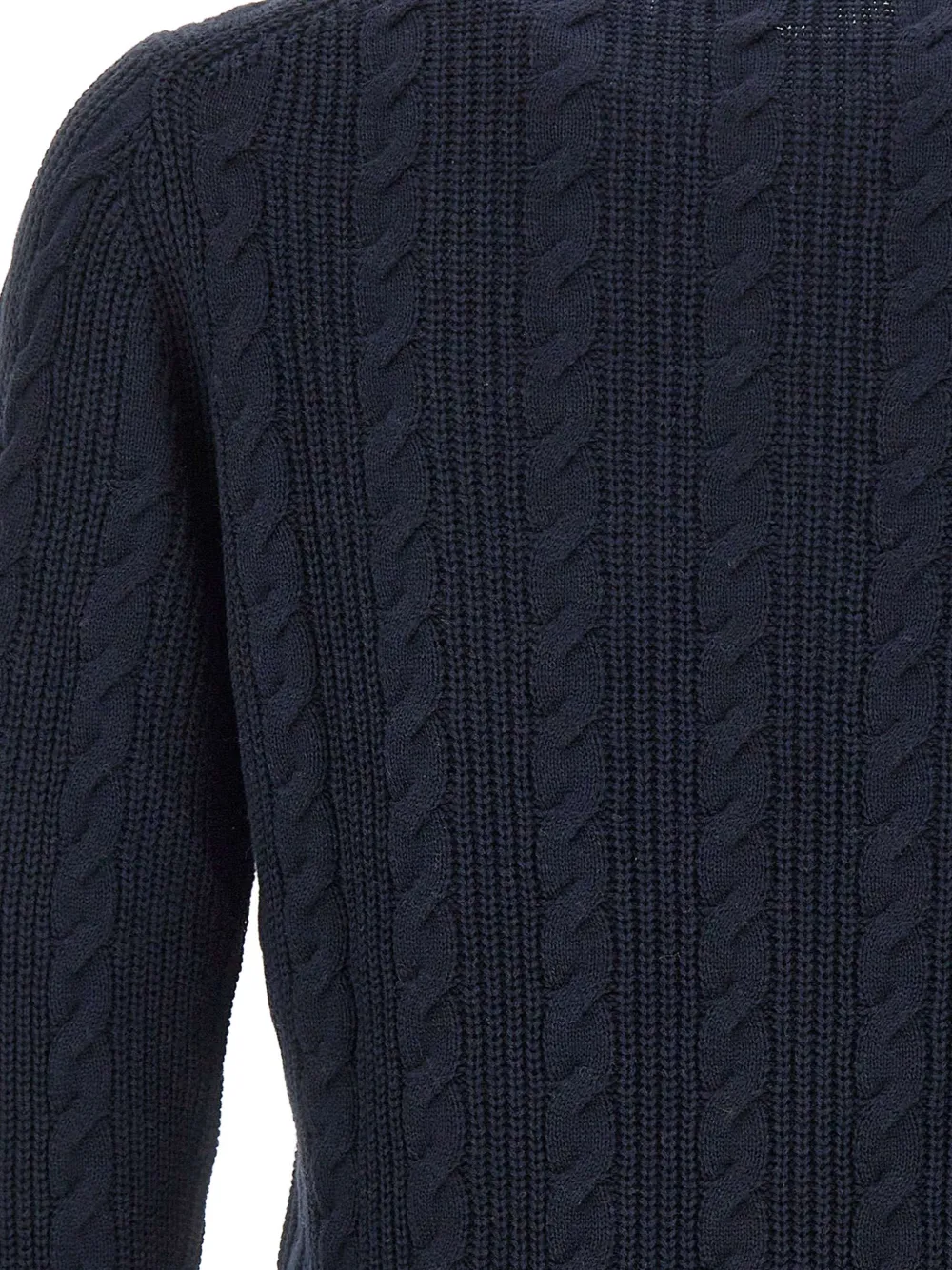Kangra Kabelgebreide trui Blauw