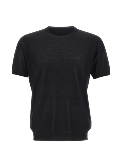 Kangra short-sleeve ribbed-trim sweater