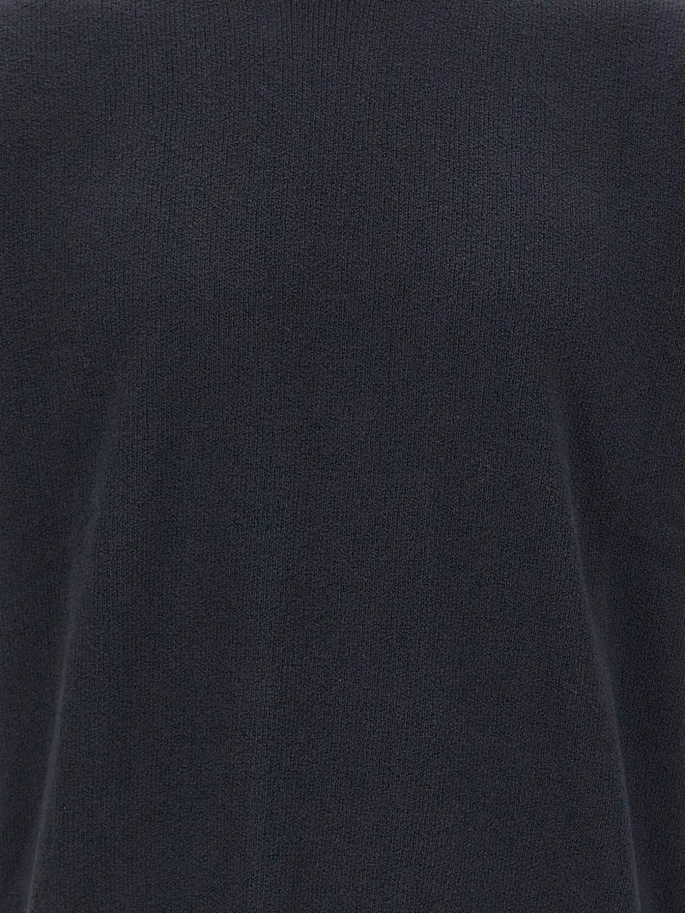 Herno Gebreid T-shirt Blauw