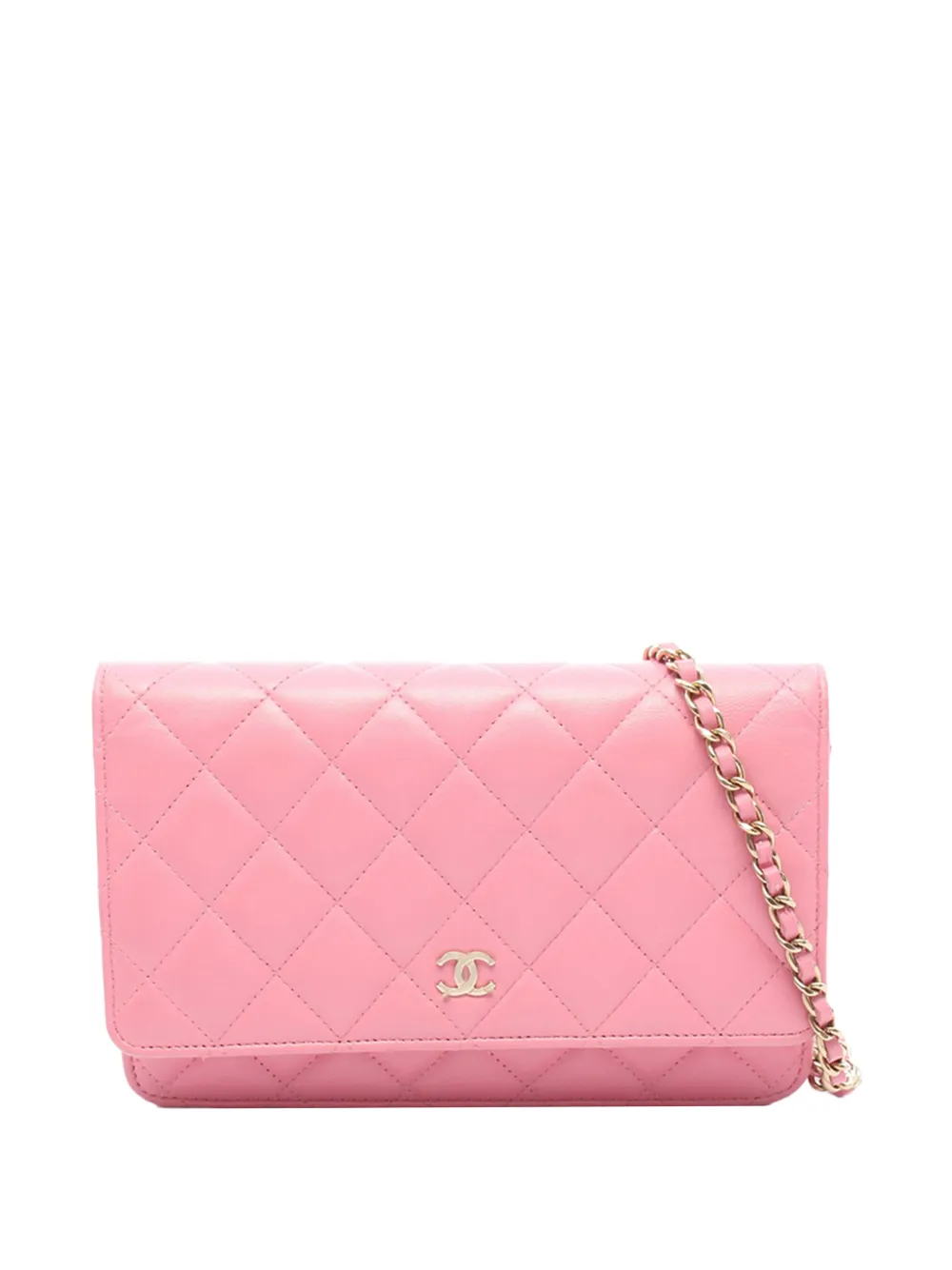 CHANEL Pre-Owned 2021-2026 CC Quilted Lambskin Wallet On Chain crossbody bag - Rosa