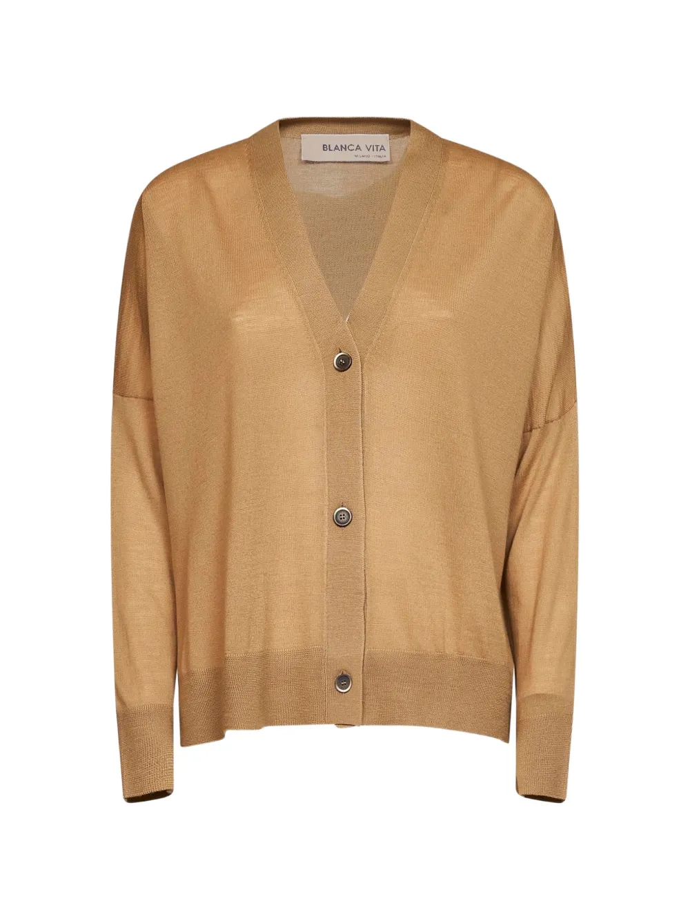 Blanca Vita V-neck button-up cardigan - Neutrals