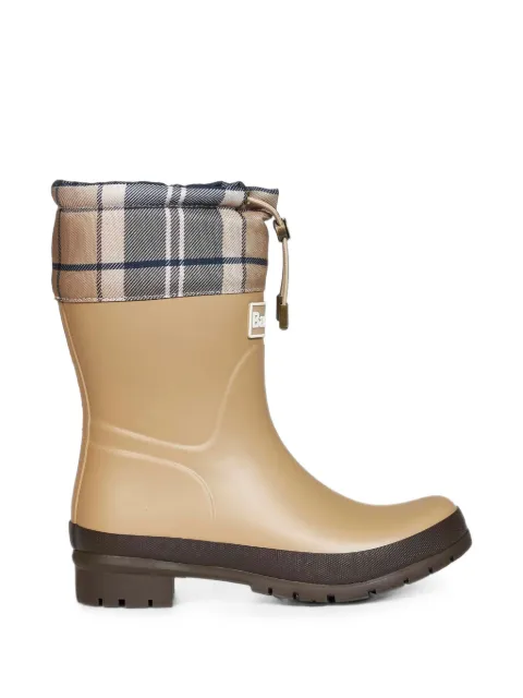 Barbour Mowbray tartan-panel drawstring boots