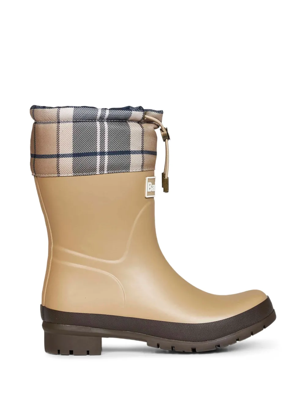 Barbour Mowbray tartan-panel drawstring boots