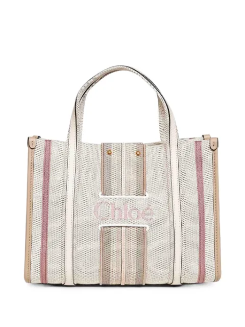 Chloé small Woody Loop canvas tote bag