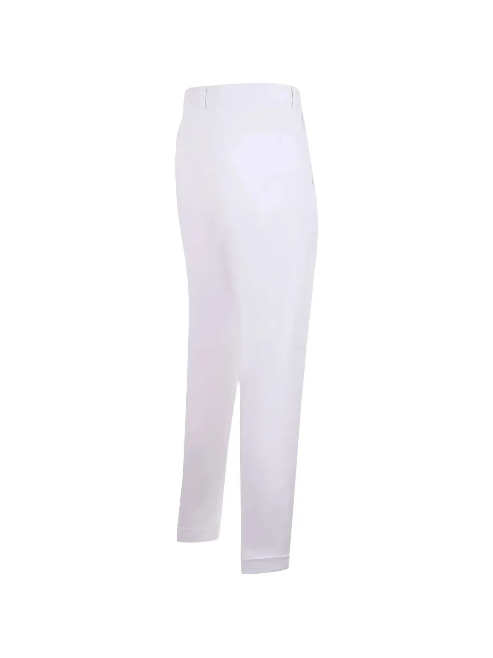 DEVORE Broek met geplooid detail en omgeslagen zoom Wit